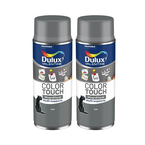 Dulux Valentine Peinture Intérieure et Extérieure Aérosol Color Touch - Effet Magnétique 400 ml - Lot de 2