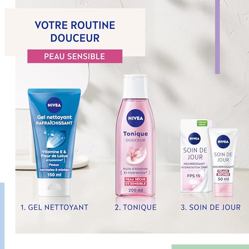 Lotion Tonique Visage Peaux Sèches & Sensibles Amande Nivea Le Flacon De 200ml - vue 7