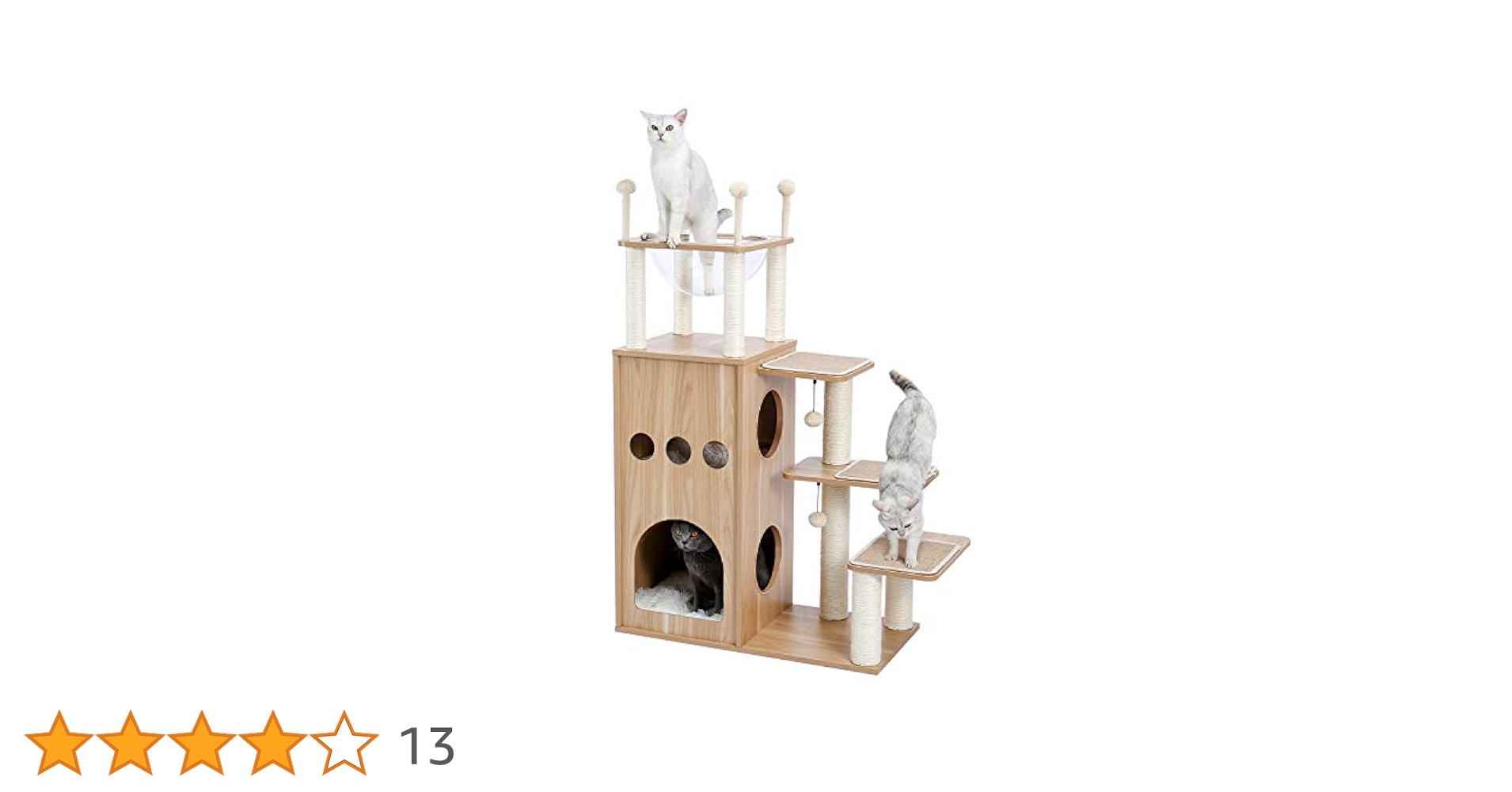 据え置き型 麻紐 爪とぎ 多頭飼い 宇宙船キャットタワー 据え置き型【ベージュ】 BTM キャットタワー 据え置き おしゃれ 爪とぎボール 透明宇宙船