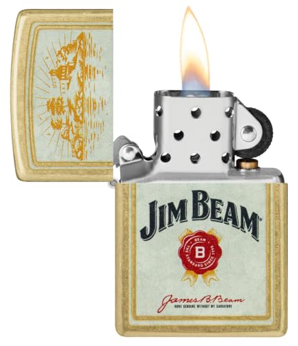 Encendedor Zippo Jim Beam metálico de latón miniatura 3