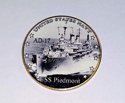 US Navy USS Piedmont AD-17 Colorized Challenge Art Coin