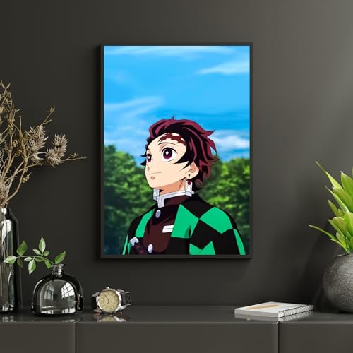 Image of Tanjiro Kamado Poster | Demon Slayer Anime - kimetsu no yaiba | Laminated | For Wall, Office and Home Decor | A3 and A4 Sizes (A3 Large, 1)