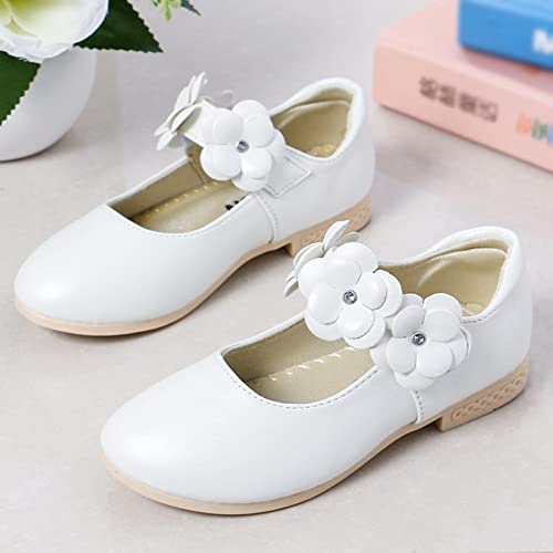 Girls Ballerina Flat𝐬 Toddler Girls Dress Shoes Flower Girl Shoes Mary Jane Wedding Part𝐲 Size 3 Girls Shoes3