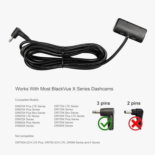 Câble OBD-II pour dashcam BlackVue X | Adaptateur mode parking DC 3 broches - 4