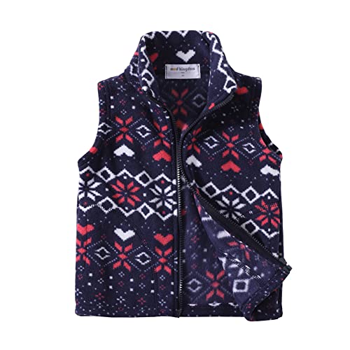 Image of Mud Kingdom Boys Girls Polar Fleece Vest Jacket Ligntweight Plain Vest Full Zipper Sleeveless