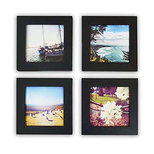 Image of ArtzFolio Wall Photo Frame Collage for Living Room | Picture Frames Home & Wall Decoration D307 Black Set of 4 Units | 6x6inch
