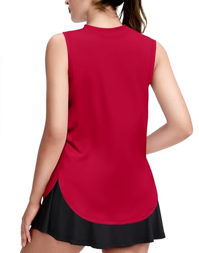 Image of Zaclotre Girls Athletic Tank Tops High-Low Hem Loose Fit Summer Top Kids Sleeveless Sport Shirts 5-14 Years