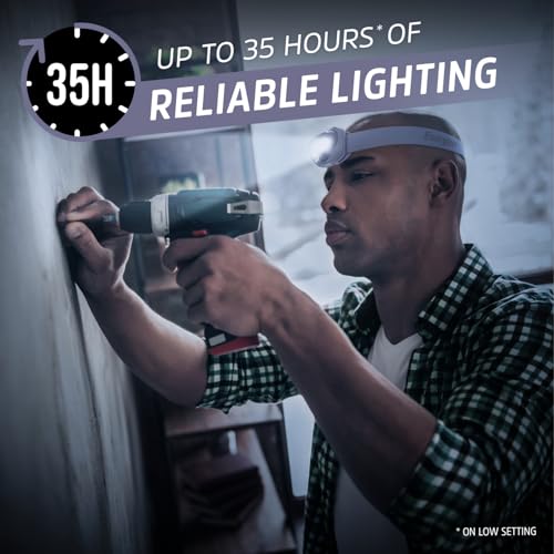 Image of Energizer LED Headlamp PRO (2-Pack), IPX4 Water Resistant Head Light | Hands-free light, camping headlamps for indoor and outdoor use, 260 lumens, head lights for forehead, 3 modes