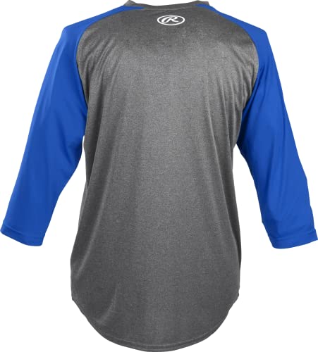 Image of Rawlings | Baseball 3 /4 Sleeve Game /Practice Athletic Shirt | Youth Sizes | Multiple Colors