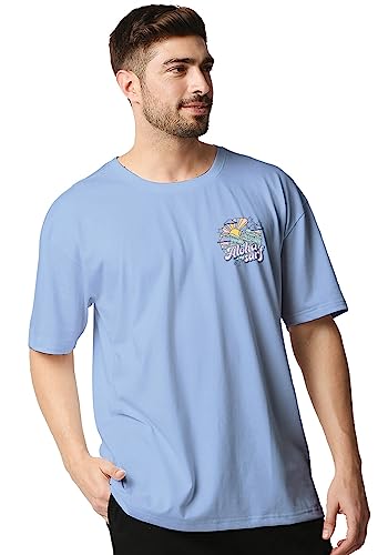 Image of Wear Your Opinion Men's Back Print Oversized Graphic T-Shirt (Design : Aloha Surf)