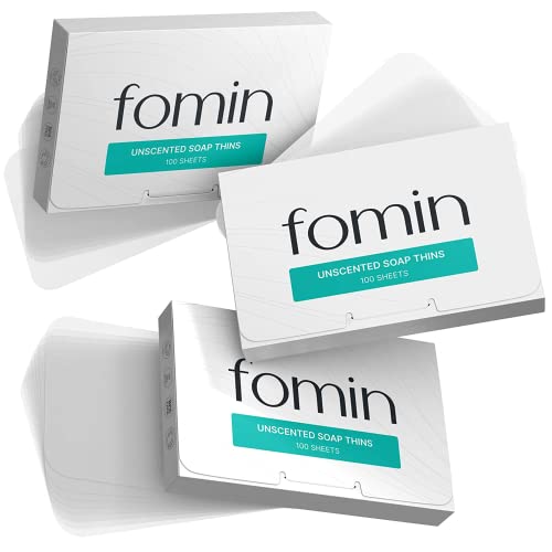 Image of FOMIN Paper Soap Sheets for Hand Washing - 300 Unscented Travel Soap Sheets