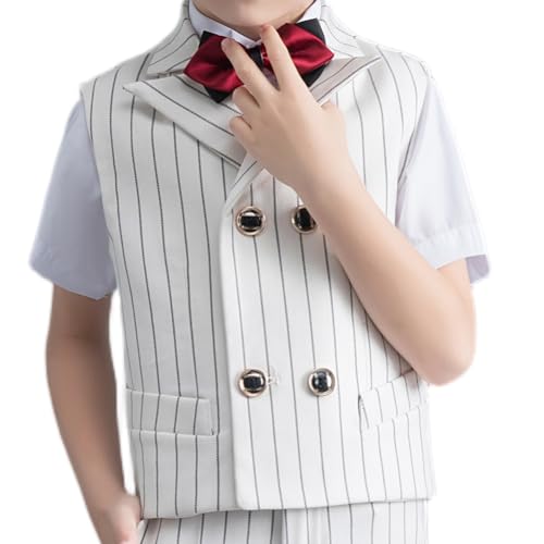 Image of Boys Formal Suit Vest Solid Vest for Toddler Kids Formal Wedding Outfit