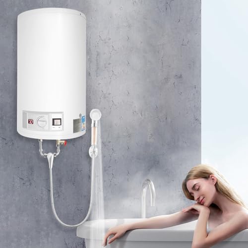 35L Elektrischer Warmwasserspeicher, 2000W Warmwasserboiler, Wandhängend Elektrospeicher, Wasserboiler LED und Thermometer für Küchen, Toiletten, Wohnungen-3