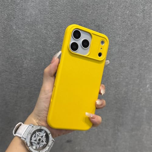 Coque iPhone 17 Pro Max jaune : finies les traces de doigts avec le dos mat