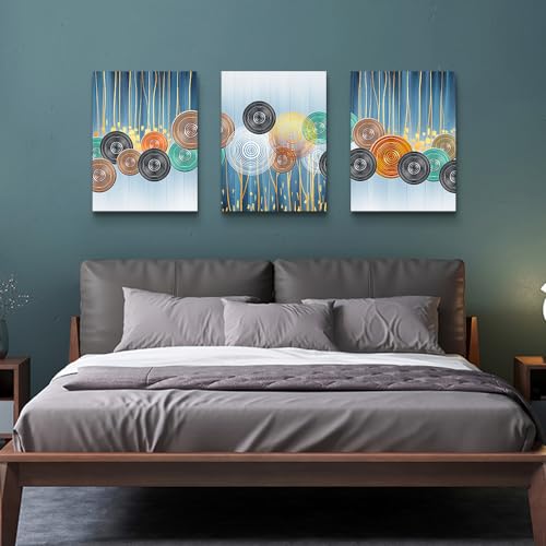 DZRWUBHS Large Wall Art For Bedroom Wall Decorations For Living Room Boho Wall Decor For Bathroom Modern Office Wall Paintings Abstract Canvas Wall Pictures Artwork Minimalist Home Decor 3 Pieces