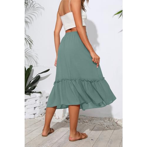 Image of Witsmile High Waist Tiered Skirts for Women Flowy Skirts for Women Long Length with Pockets 2026 Fashion Trendy