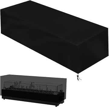 28 Inch Fire Pit Covers Rectangle, 28" Tabletop Fireplace Cover, Waterproof Table Top Firepit Cover for Outdoor Fireplace Fire Pit Rectangular, 299.58