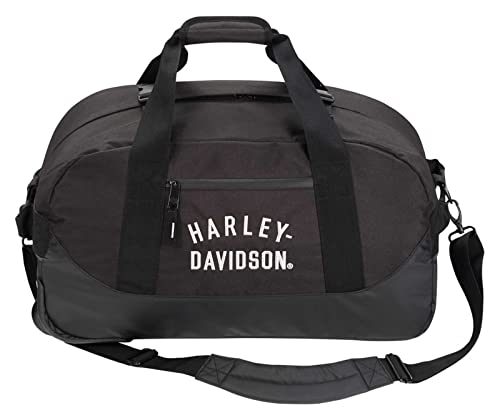 Harley-Davidson 21" Carry-On Rugged Twill Rolling Duffel Bag - Black (22")3