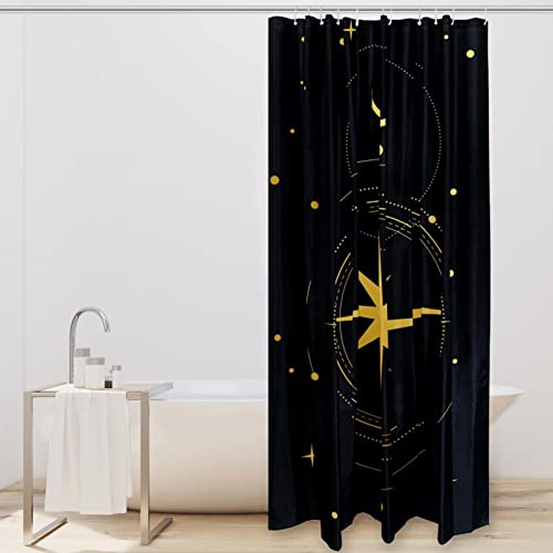 Rideau de douche étoiles lune imperméable sans odeur chimique pour le bain - 3