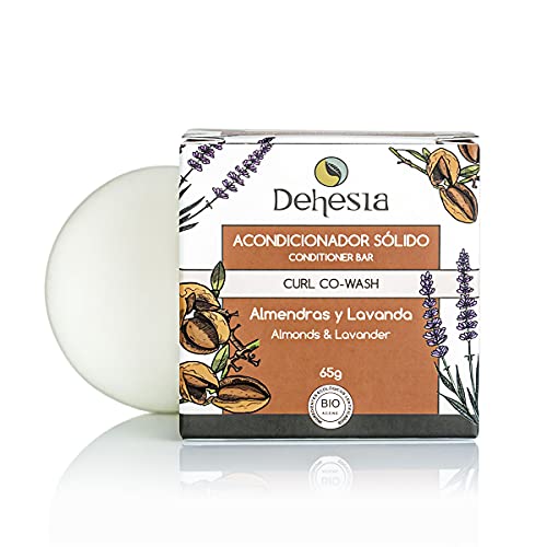 Acondicionador Sólido Natural y Ecológico 65g DEHESIA. Ideal para hidratar las puntas, desenredar y mejorar la suavidad de la melena.