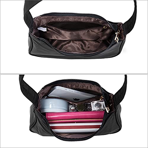 Loiral Small Purse For Women, Cute Hobo Tote Handbag Mini Clutch, Nylon Shoulder Bags With Zipper Closure thumb #4