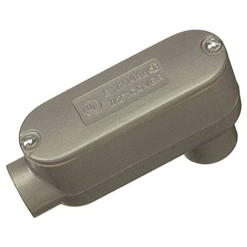 Halex 58615 cuerpo de conducto de aluminio duradero tipo LB de 1-1/2" con acabado roscado limpio