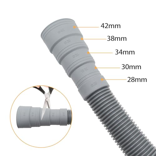 Abwasserschlauch Wohnwagen, 9 Meter Abwasserschlauch Wohnmobil, Zusammenklappbarer Ablaufschlauch mit Verstellbarem Adapter, Auslaufsicher & Platzsparend – für Camper, Anhänger
