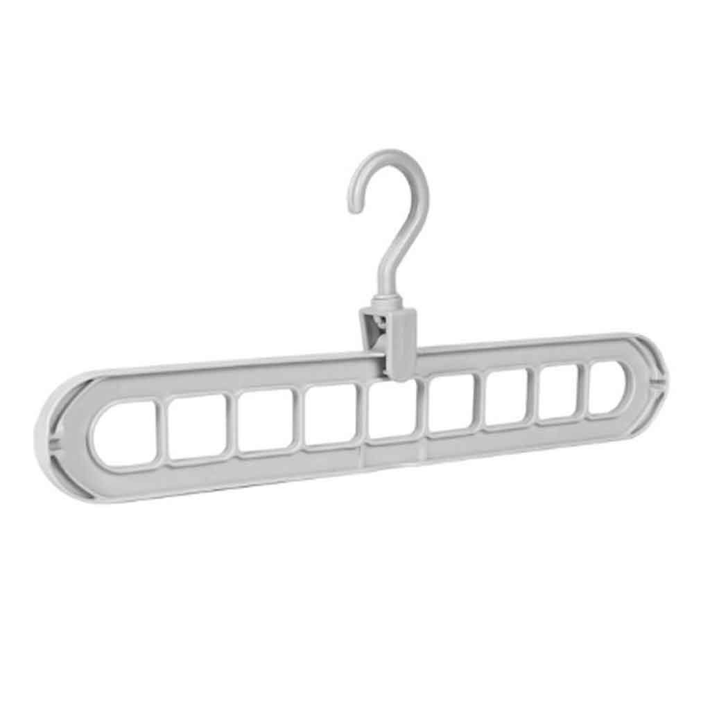 MOBYGKFY 5PCS/Lot Clothes Hanger Multi-port Support Circle Clothes Drying Racks 9 Hole Rotating Multifunction Plastic Scarf Storage Rack(Roze)