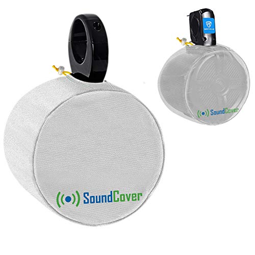 Two White Heavy Duty Medium Marine Speaker Covers for Round ...