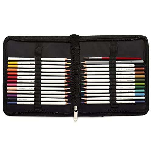 Winsor &Amp; Newton - Estuche 26 Lapiceros Acuarelables Winsor&Amp;Newton En Oferta Winsor &Amp; Newton Studio Collection - Set De Lápices Acuarelables En Estuche Con Cremallera Para Dibujo, Ilustración, Bocetos Para Artistas E Ilustradores