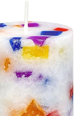 PROSPERRO LUMO by Parkash Candles Set of 3 Fragrance Pillar Candles Marble Finish (Christmas Snow - Mahagony)