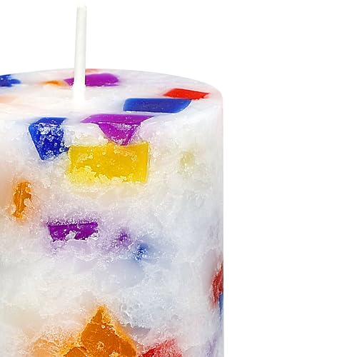 PROSPERRO LUMO By Parkash Candles Set Of 3 Fragrance Pillar Wax Candles Marble Finish(Christmas Snow - Mahagony)