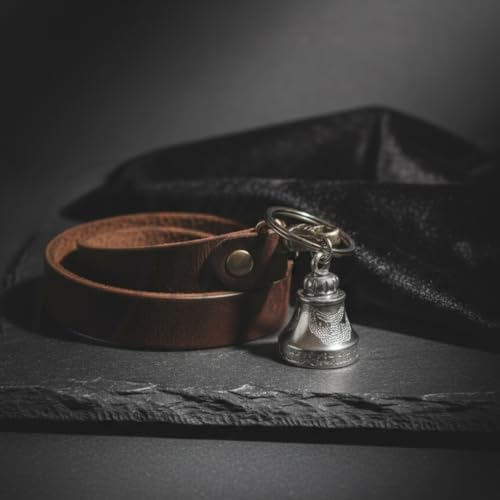 Image of OTTAVO Guardian Bell Keychain, Oxidized Copper, Tibetan Style, 5 cm Height, Good Luck Charm