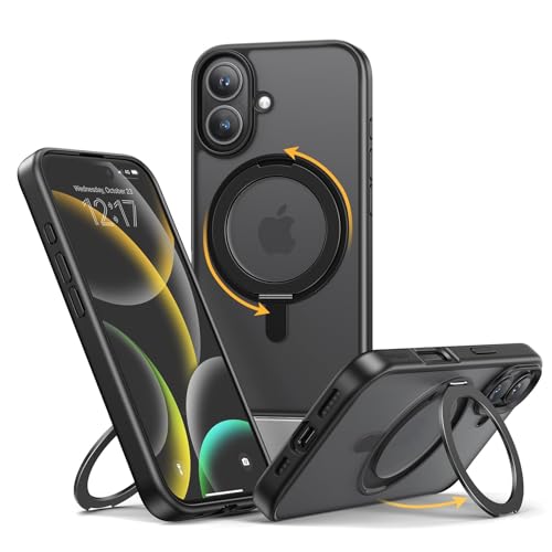 Coque iPhone 16 aimantée pour éviter les chutes et stabiliser le téléphone sur la table