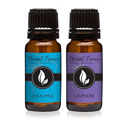 Image of Eternal Essence Oils 2 Pack 10ml Premium Fragrance Oil - Eucalyptus & Lavender - for Candle, Soap Making, Aromatherapy, Diffusers, Home Care, & Humidifiers