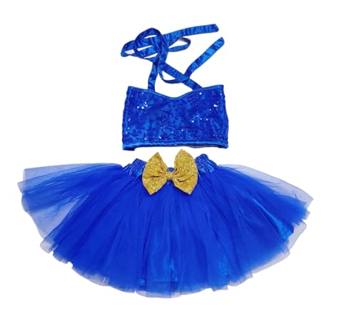 Image of TILISM Baby Girl Crop top&skritfancy Dress (RED,Blue,Pink)