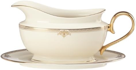 Lenox Republic Sauce Boat and Stand, Ivory