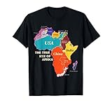 El verdadero tamaño de África Camiseta