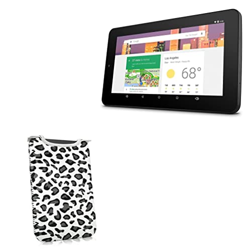 BoxWave Case Compatible with Ematic EGQ347 - Snow Leopard Plush SlipSuit, Animal Leopard Print Padded Soft Sleeve