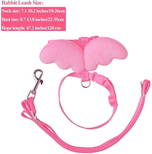 Verstellbare Kaninchengeschirr Leine Nylon Bunny Walk Pet Outdoor Walk Leine für Samll Bunny Cat Kätzchen Frettchen Welpen und andere kleine Haustiere Wandern Laufen Joggen Geschickt und professionell