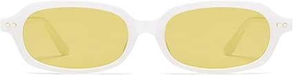 Retro Small Rectangle Sunglasses for Women Men Trendy Narrow Square Sunnies AP3729