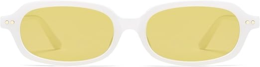 Retro Small Rectangle Sunglasses for Women Men Trendy Narrow Square Sunnies AP3729