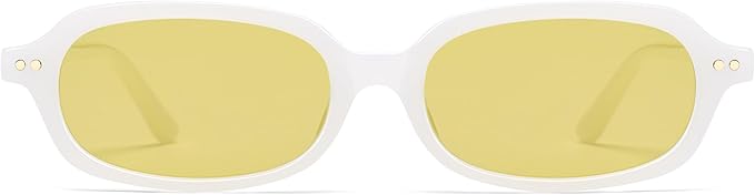 Retro Small Rectangle Sunglasses for Women Men Trendy Narrow Square Sunnies AP3729