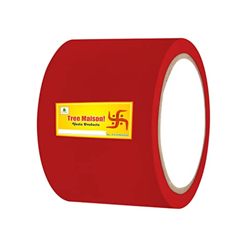 Image of Vastu Red Tape | Size - 3 Inch (72 mm) Approx | Length- 20 Meter (Approx) | Vastu Tape for Toilet Correction | Vastu Tape for Main Door | Tape Remedy | Pack of 1