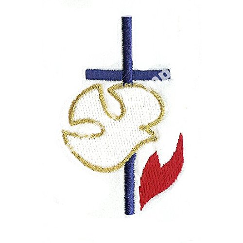 Deluxe Satin Clergy Stole with Embroidered Holy Spirit Christian Cross3