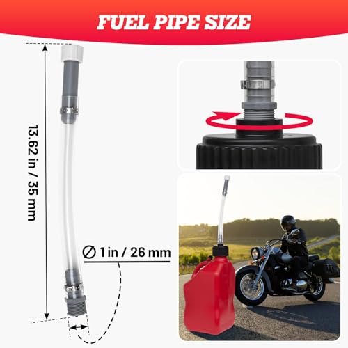 Image of 5 PCS Professional Racing Fuel Jug Hose - Durable Replacement Gas Can Hose for VP Gas can, Fits 5 Gallon Fuel Can, Perfect for Racing & Off-Road Use