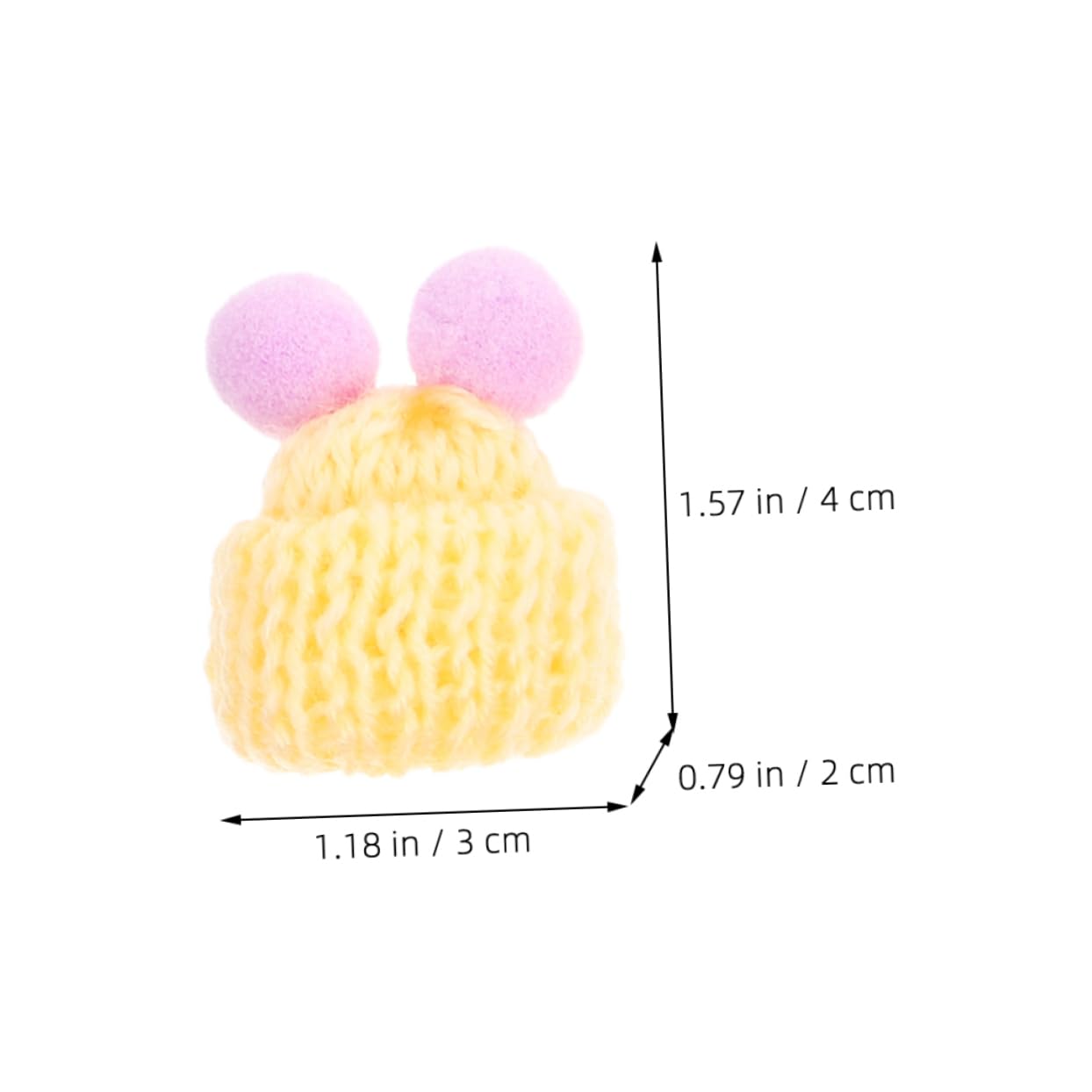 Cabilock 4 Juegos Mini Gorro De Lana Casa De Muñecas Casita De Muñecas Sombrero De Decoración De Fotos Gorros Tejidos DIY Mini Sombreros De Tejer Mini Sombreros para Muñeca Hilo 100 Uds * 4