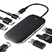 AUKEY Hub USB C 8 in 1 USB Tipo C Adattatore Porta 4K HDMI, Porta 1Gbps Ethernet RJ45, Porta di Ricarica PD da 100W, 2 Porte USB 3.0 1 USB 2.0, Lettori SD e TF per MacBook PRO Air dell XPS Chromebook