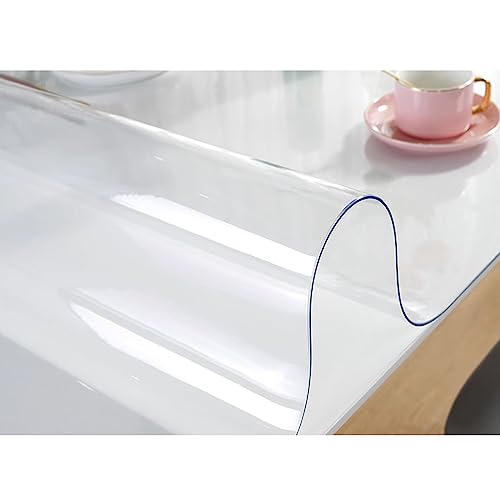 Nappe en plastique transparent pour table basse de salon - 3
