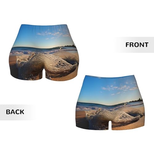 Fishing net Pattern Sports Shorts, high Elastic Slim Fitness Pants, Suitable for Yoga/Leisure/Daily wear3